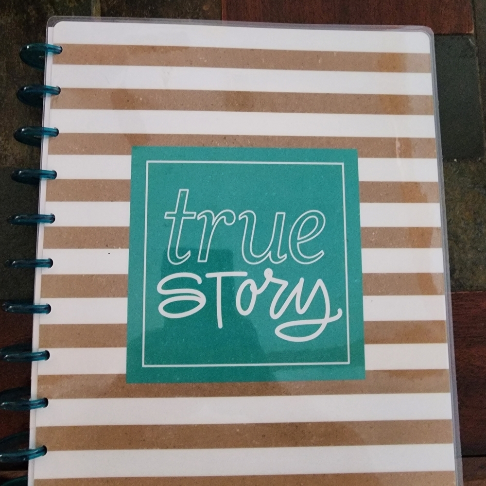Striped Notebook - Teal and Brown